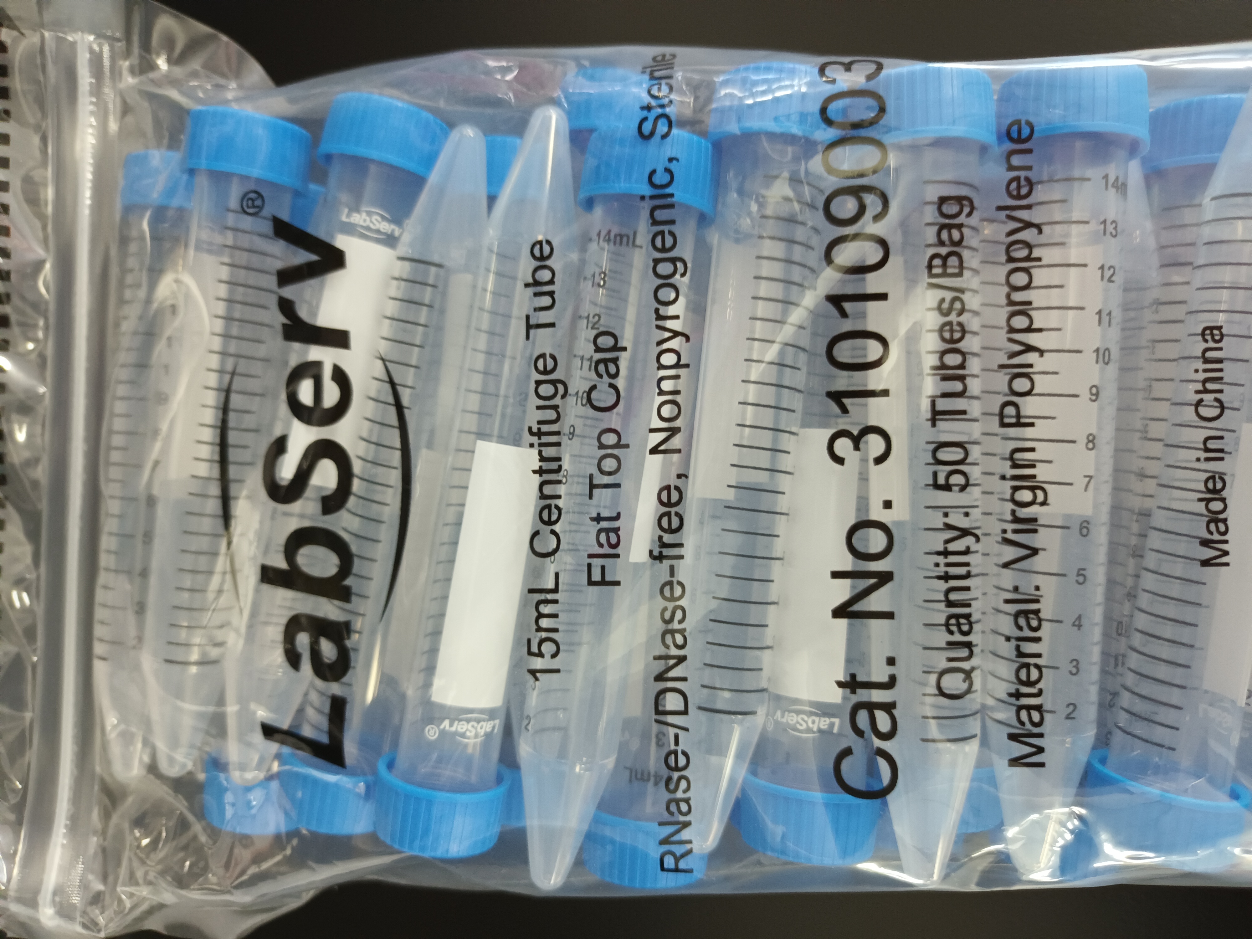 LabServ 15mL Conical Centrifuge Tubes